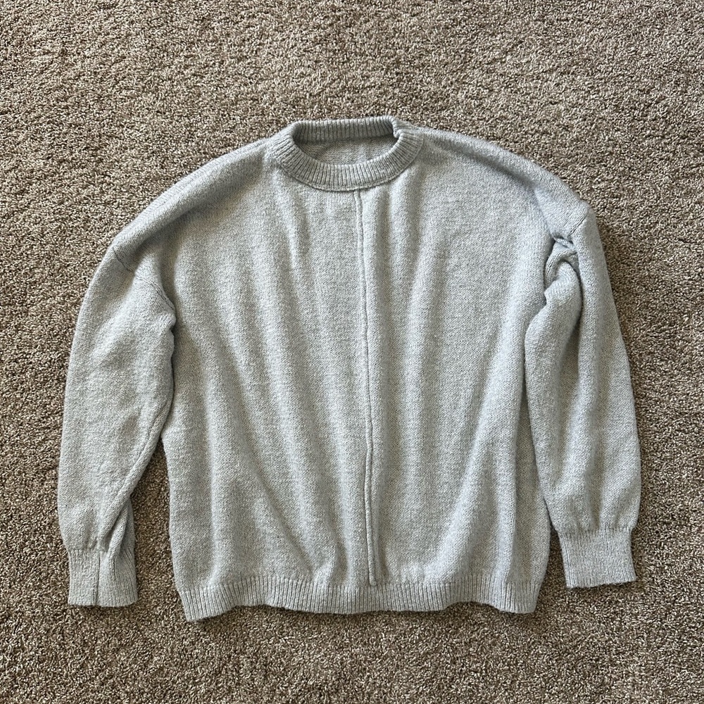 Classic Light Gray Knit Sweater
